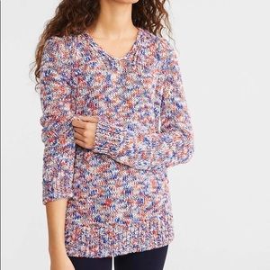 Lou & Grey Marled v-neck sweater size M